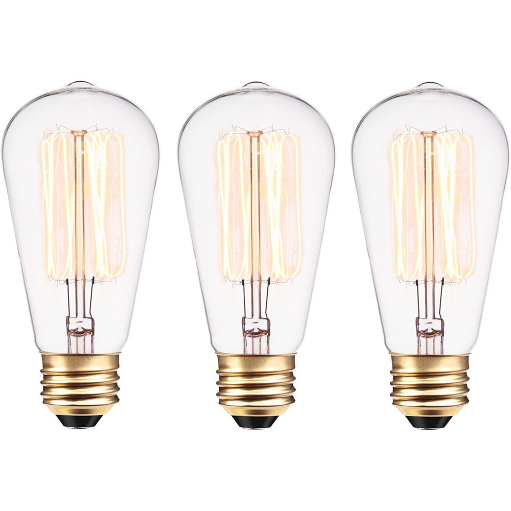 image:imageGlobe Electric 40W Equivalent Soft White 2000K Edison Candelabra Amber Glass Dimmable LED Light Bulb 31355 1Pack B10 VintageS60 40 Watt