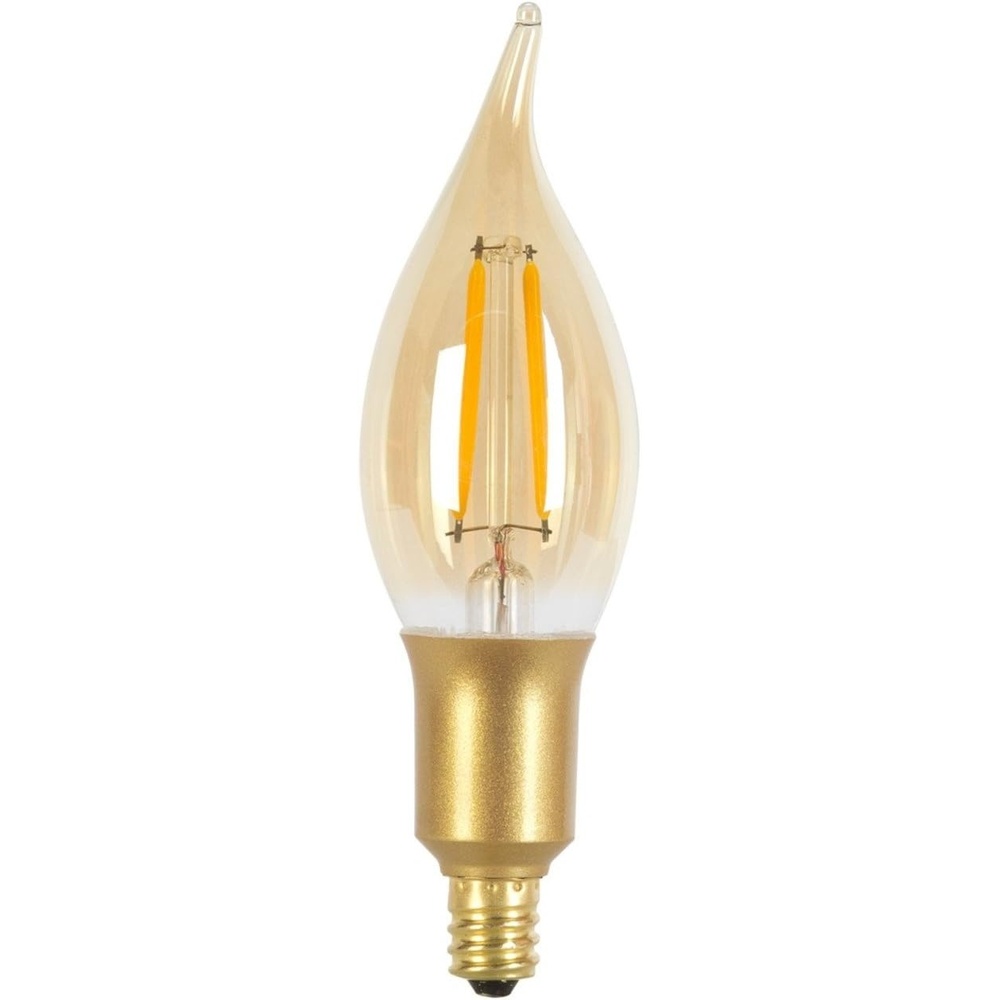 image:imageGlobe Electric 40W Equivalent Soft White 2200K Vintage Edison Candelabra Dimmable LED Light Bulb E12 Base 200 Lumens 73191 1 Pack Yellow