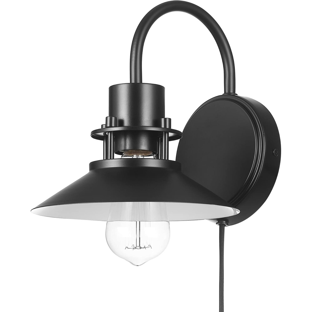 image:imageGlobe Electric 44095 Aedan 1Light Swivel Wall Sconce Black FinishWren Matte Black