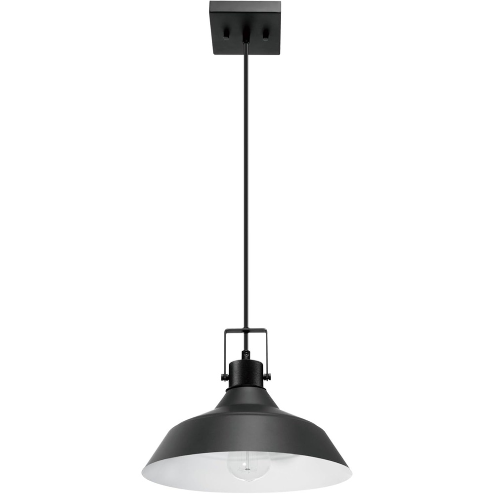 image:imageGlobe Electric 44476 1Light IndoorOutdoor Pendant Light Matte Black Finish Textured Socket Detail Adjustable Hanging Height E26 Base Modern Farmhouse StyleSutton Black