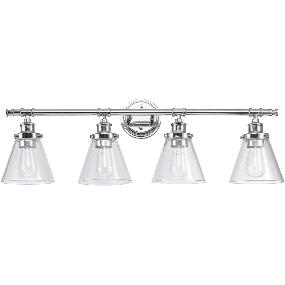 image:imageGlobe Electric 51446 Parker 4 Chrome Vanity Light Bulb Not IncludedWithout Bath Set