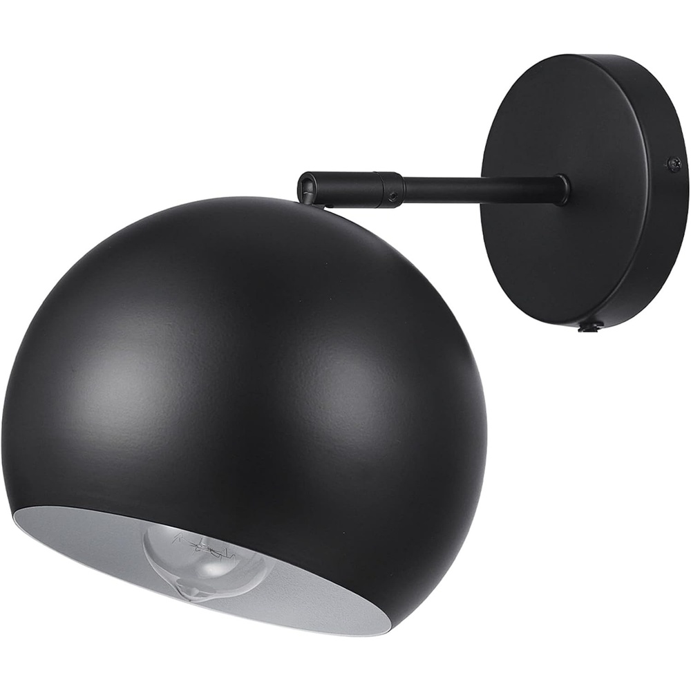 image:imageGlobe Electric 52076 Molly 1Light Plugin or Hardwire Wall Sconce Matte Black