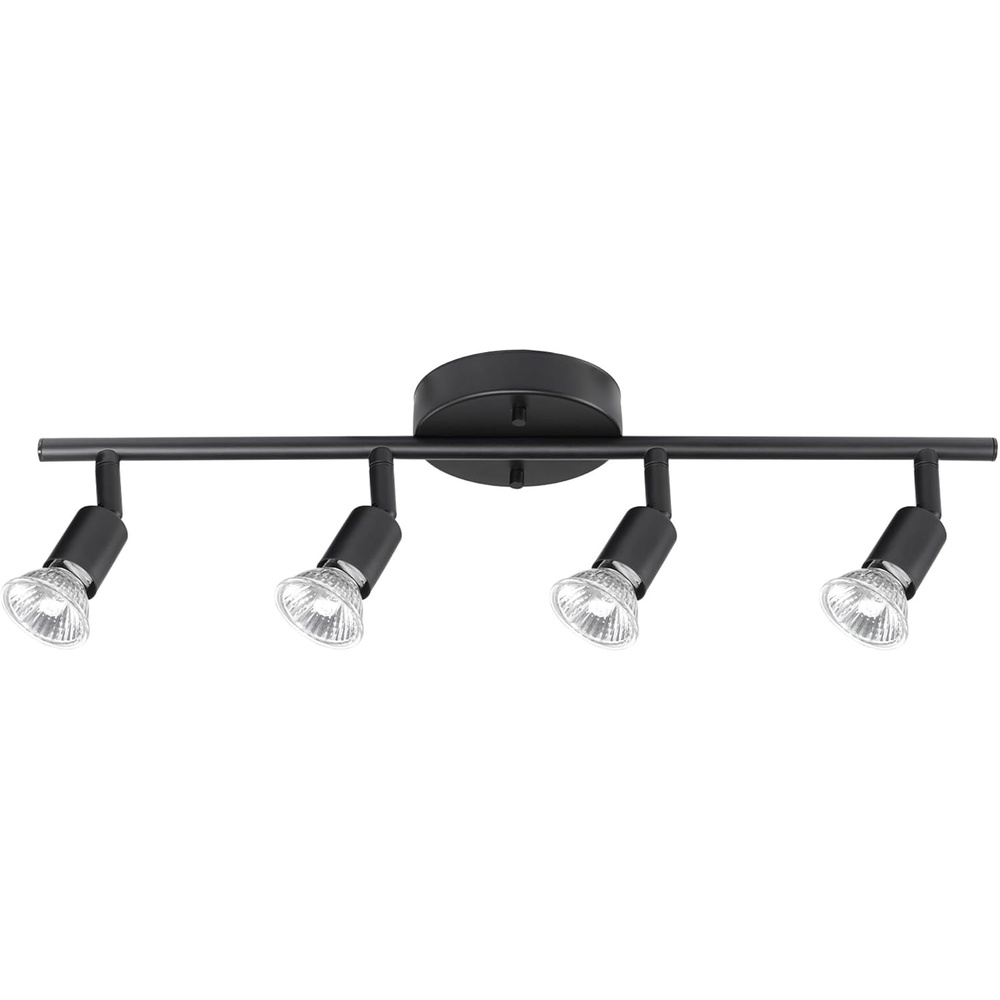 image:imageGlobe Electric 58932 Payton Collection 4 Bar Track Light Matte Silver Bulb Not IncludedMatte Black