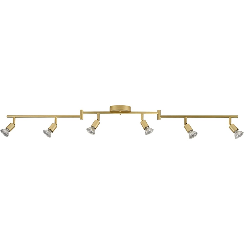 image:imageGlobe Electric 58932 Payton Collection 4 Bar Track Light Matte Silver Bulb Not IncludedPainted Brass