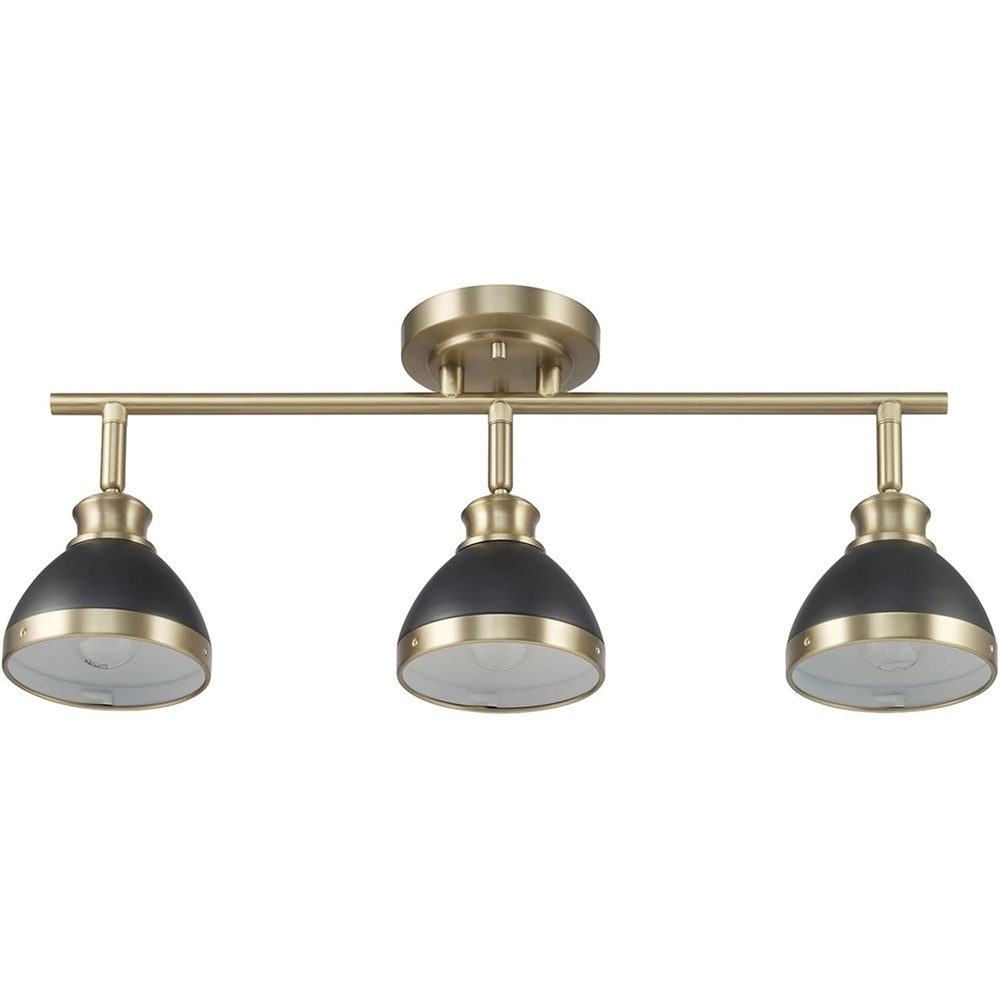 image:imageGlobe Electric 59767 Mabel 3Light Track Lighting Antique Brass Frosted Glass Shades Bulbs Included GoldMatte Brass Beckett
