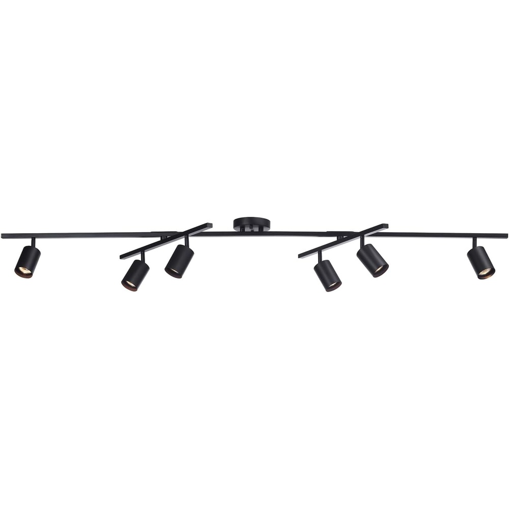 image:imageGlobe Electric 59969 Tempo 5Light Foldable Track Lighting Matte BlackWhite  Waylon 6Light