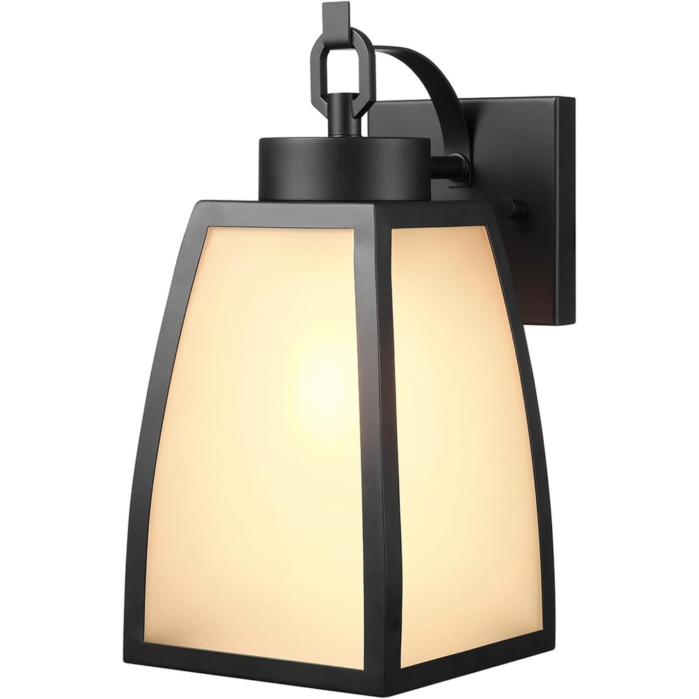 image:imageGlobe Electric 60000131 2Light Outdoor Wall Sconce Dark Bronze Matte Brass Accents Weatherproof Glass Door ClosureBlack Maris