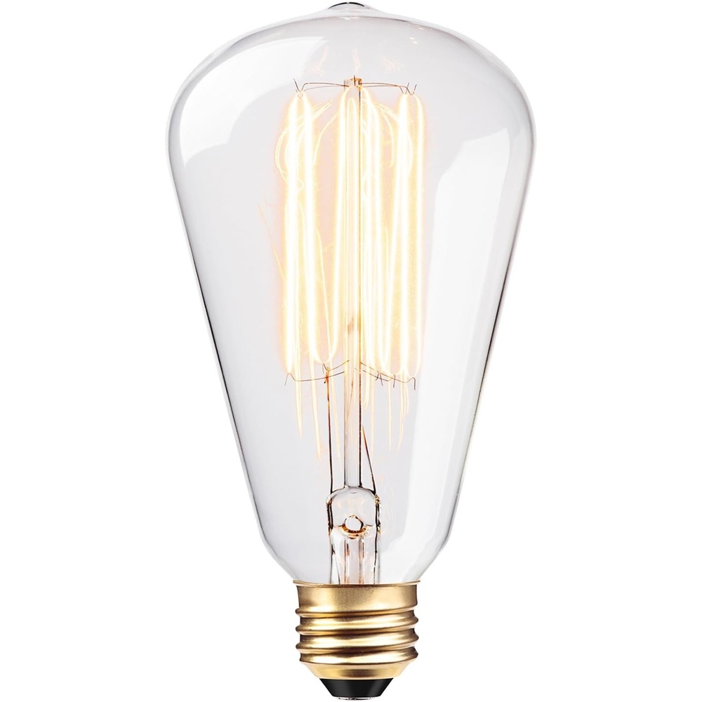 image:imageGlobe Electric 83008 60W Vintage Edison SType Galeon Clear Glass Dimmable Incandescent Light Bulb E26 Base 220 LumensPack of 1