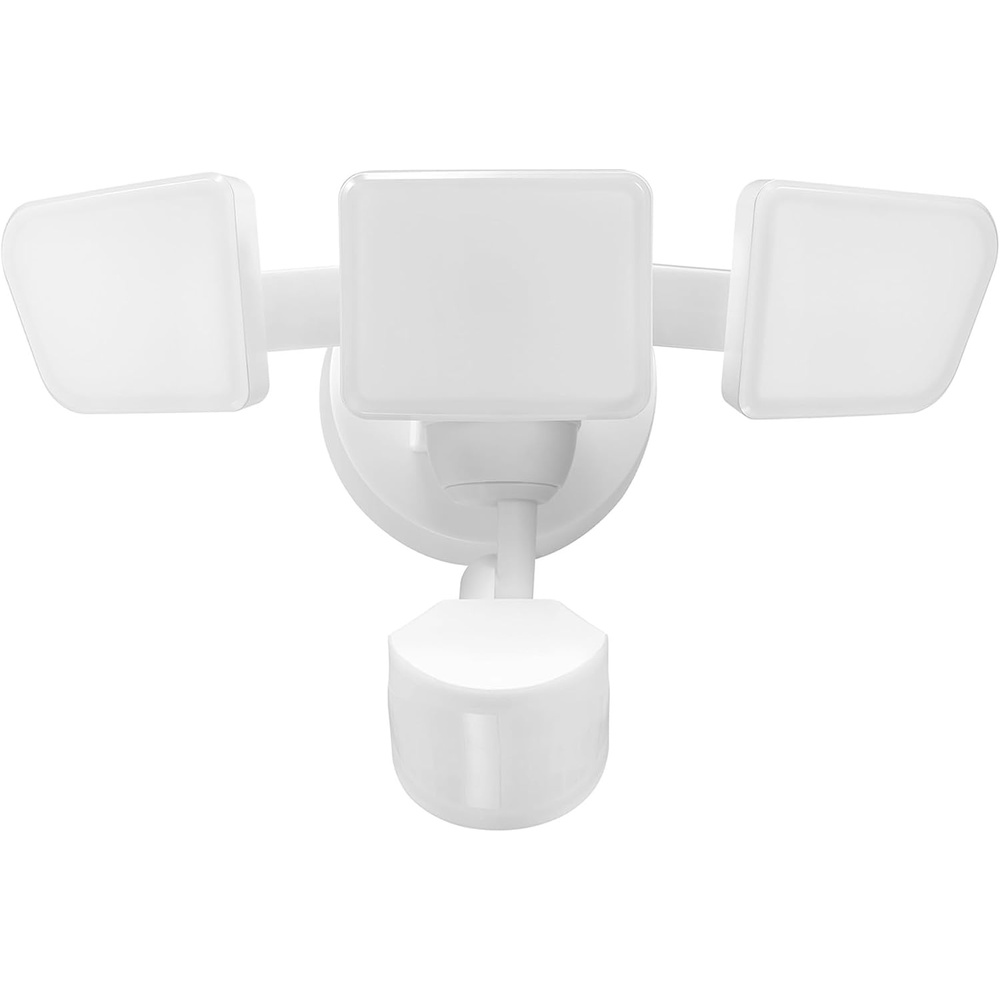 image:imageGlobe Electric 91008632 Triple Light 8516 Wide 4000K LED Outdoor Security Flood Light  White