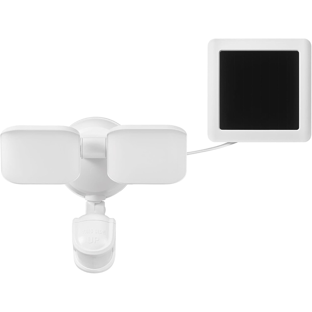 image:imageGlobe Electric 91008639 Double Light 111316 Wide 4000K LED Motion Sensing Outdoor Security Flood Light White