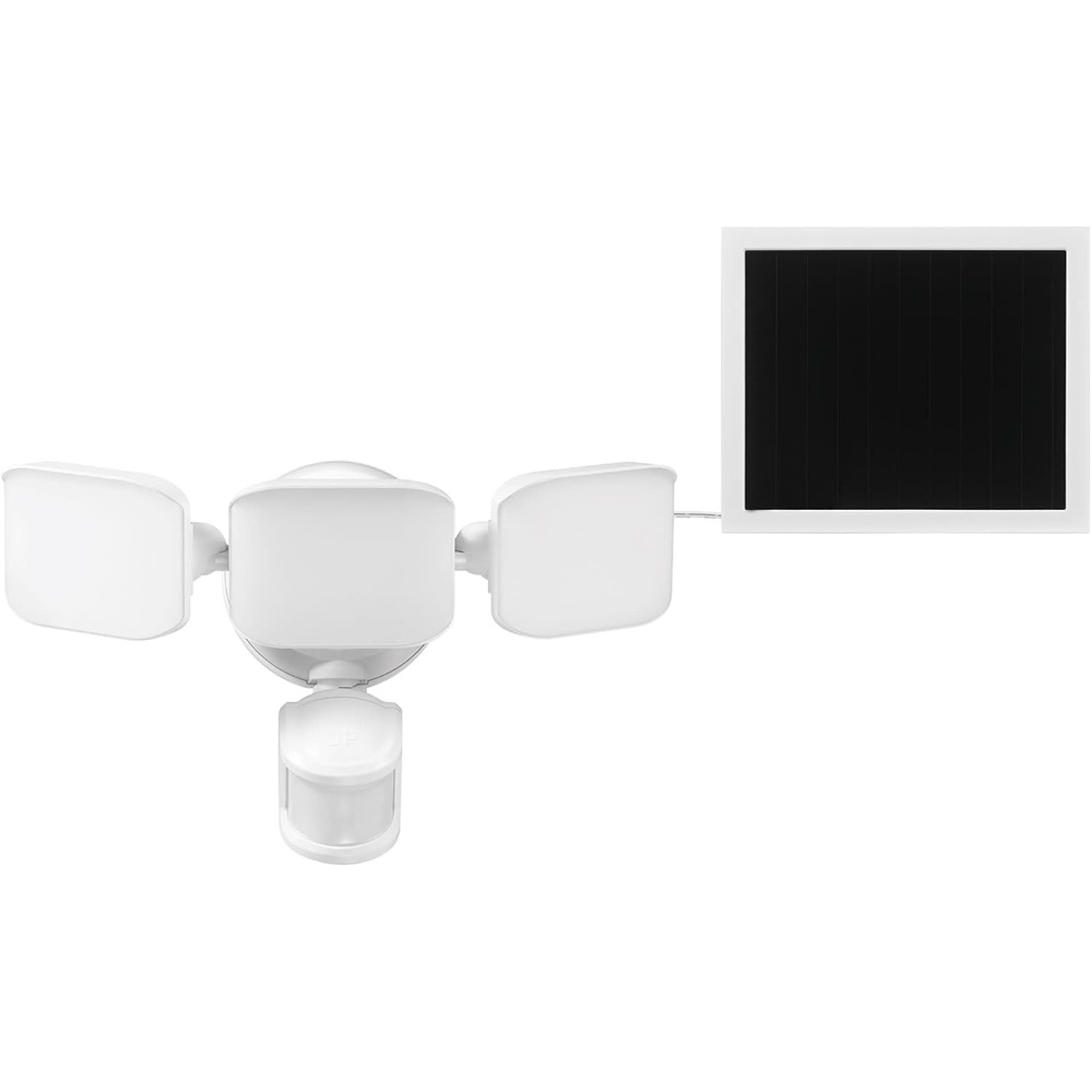 image:imageGlobe Electric 91008640 Triple Light 71116 Wide Adjustable 4000K LED Motion Sensing Outdoor Security Flood Light White