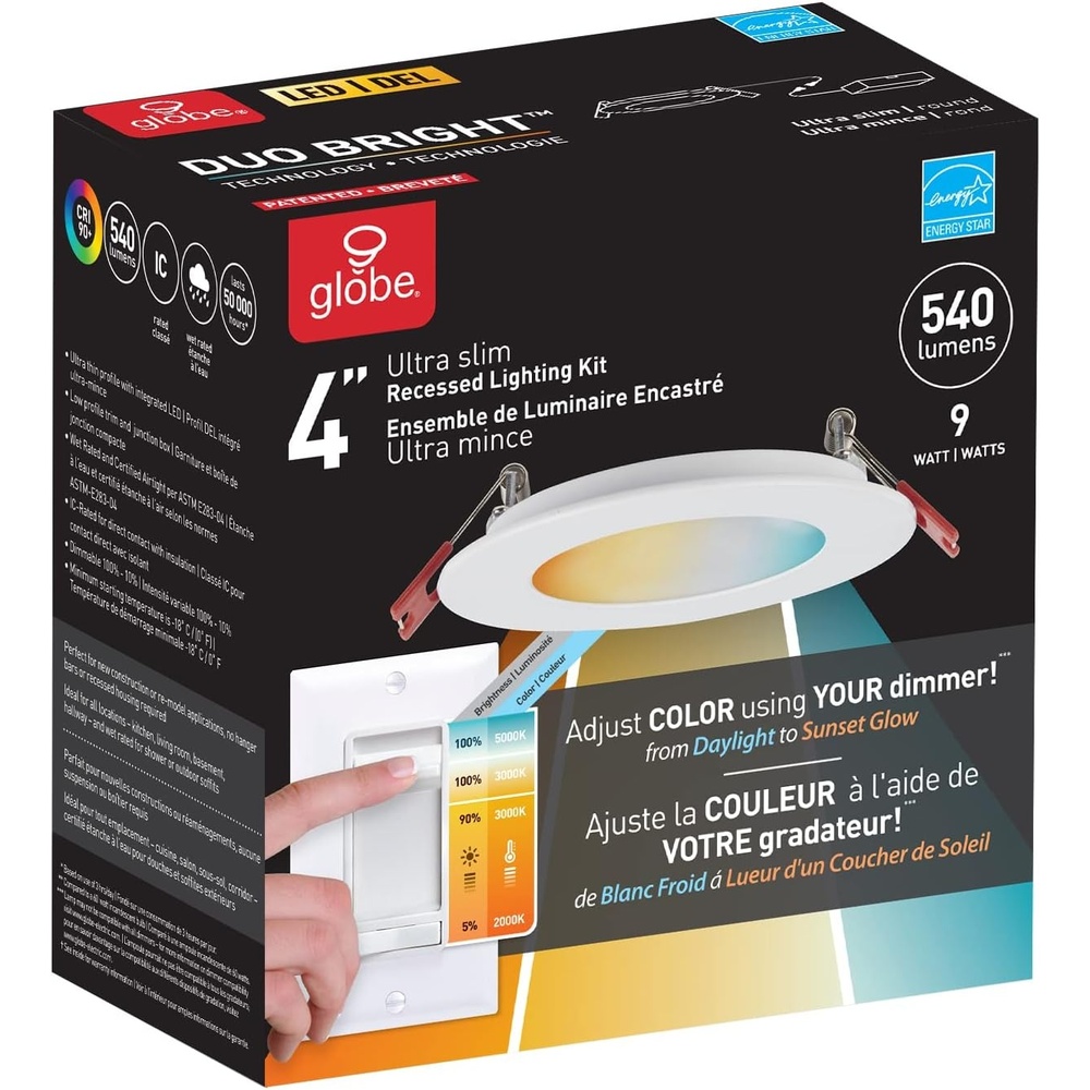 image:imageGlobe Electric 91415 DuoBright Recessed Light 4 WhiteWhite