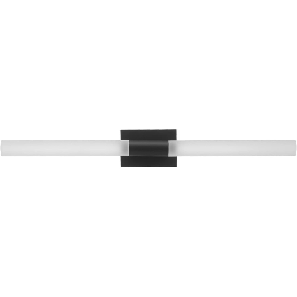 image:imageGlobe Electric Edinburgh 24 LED Integrated Vanity Light Matte Black 19W 1200 Lumens 4000 Kelvin Cool White 90 CRI Frosted Acrylic Shades Dimmable Bulb Not IncludedMatte Black Frosted