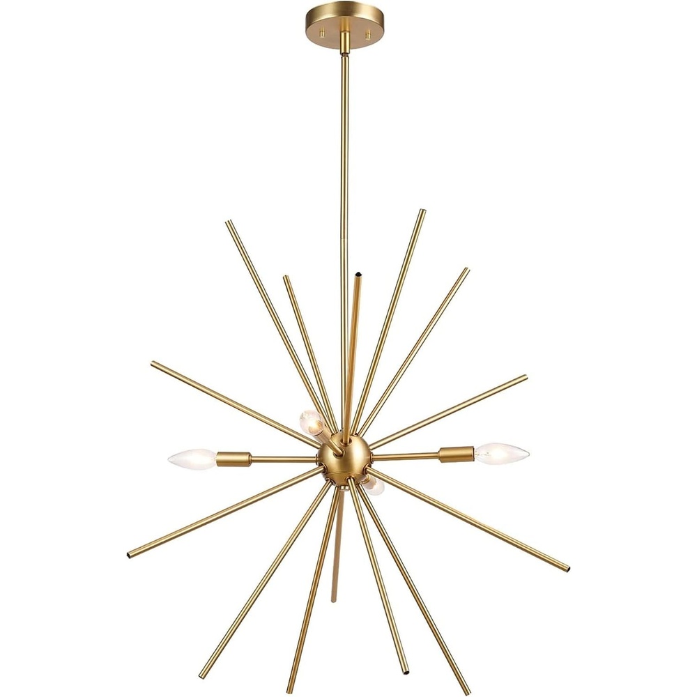 image:imageGlobe Electric Novogratz x 65781 Celeste 4Light Chandelier Matte Brass Bulb Not IncludedCeleste