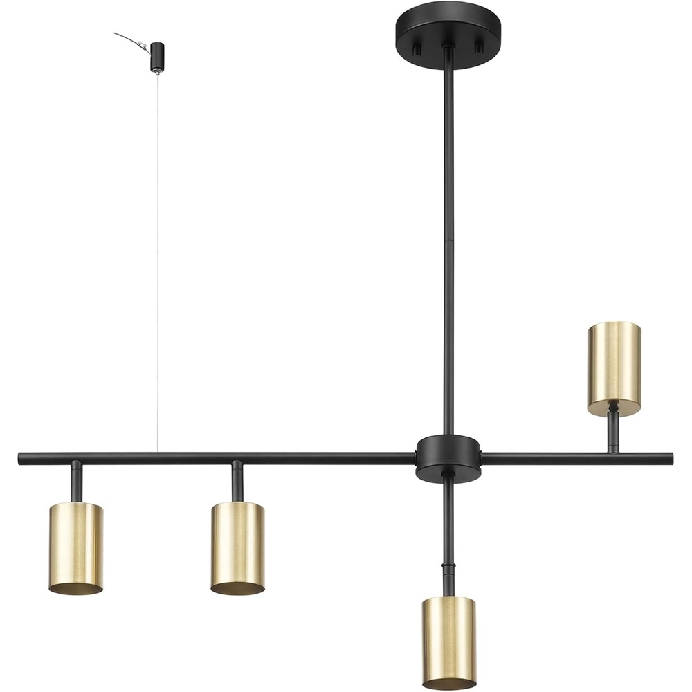image:imageGlobe Electric Pratt 4Light Track Lighting Matte Brass GoldBrass  Hadid