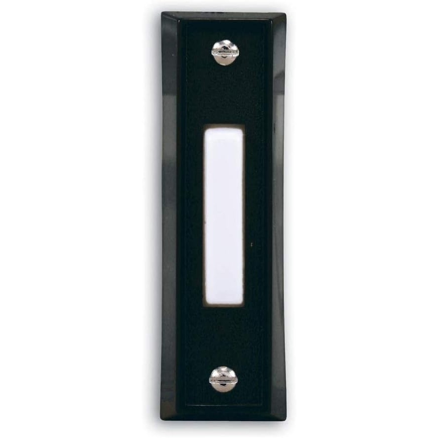 image:imageHeath Zenith Wired Push Doorbell Button Black Plastic Surface Mount New Home Outdoor House Accessories Porch