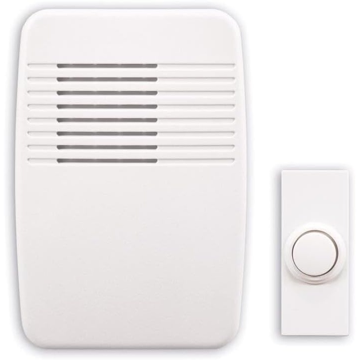 image:imageHeathZenith SL736602 Wireless PlugIn Door Chime Kit with Molded Plastic Cover White