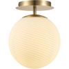 Matte Brass  Frosted Swirl Glass Shade