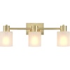 Matte Brass  Frosted Ribbed Glass