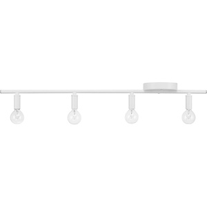 GLOBE Electric 64000011 29″ 4-Light Slim Profile Track Lighting, Matte White, Lighting for Kitchen, Bathroom, Bedroom, or Dining Room, Living Room Ceiling Lights, Light Fixture, Kitchen Island Lights