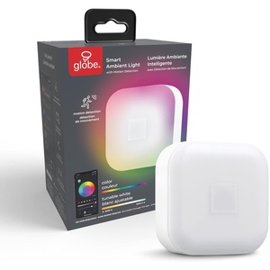 GLOBE Electric Wi-Fi Smart Ambient Night Light with Motion Detection, No Hub Required, Voice Activated, Multicolor Changing RGB, Tunable White 2000K – 5000K(White)