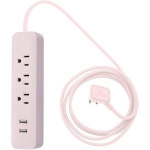 Globe Electric – 78257 Designer Series Power Strip, Rose 3 Outlet(Rose)