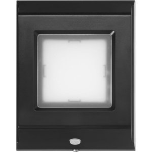 Globe Electric 110-Degree 15W Slim Black 500-1000-1500 Lumens Hardwired Motion Activated Outdoor Integrated LED Security Light, Outdoor, Outside House Lights(Black  1000 LM)