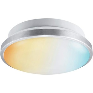 Globe Electric 14″ DuoBright LED Flush Mount Ceiling Light Fixture 18W Dimmable, Custom Adjustable Color Temperature Select Range, 1260 Lumens, 90+ CRI,