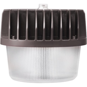Globe Electric 17000190 14W Curved Head Black 1200 Lumens Hardwired Automatic Dusk to Dawn Outdoor Integrated LED Flood Light Security Light, Spotlight, Outside House Lights(Light Bronze)