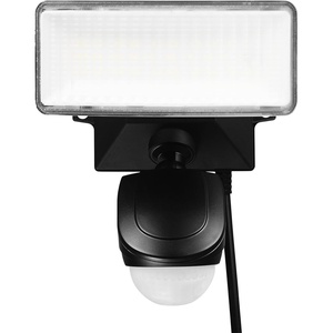 Globe Electric 17000198 180-Degree 14W Black 1200 Lumens Plug-in Outdoor Integrated LED Flood Light Security Light, 10-Foot Cord, Outside House Lights(Black  Motion Activated)