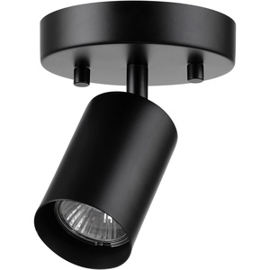 Globe Electric 1-Light Track Spotlight, Matte Brass, Pivoting Head, Dimmable, Modern Glam, 59765(Pratt (Black))