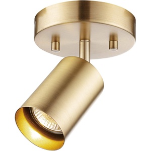 Globe Electric 1-Light Track Spotlight, Matte Brass, Pivoting Head, Dimmable, Modern Glam, 59765(Pratt (Brass))