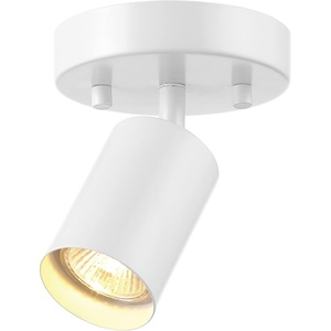 Globe Electric 1-Light Track Spotlight, Matte White, Pivoting Head, Dimmable, 57499