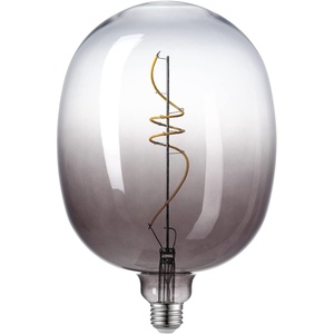 Globe Electric 35654 Luxe Luxury Oversized Smoked Glass LED Filament Light Bulb, 5 Watts (25 Watt Equivalent), Gradient Smoked Glass Design, 1800 Kelvin, 180 Lumens, 15 000 Hour Lifespan, Dimmable(Large)