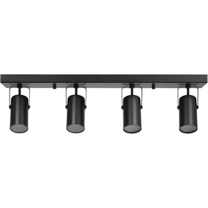 Globe Electric 3-Light Integrated LED Track Lighting, Matte Black, Adjustable Heads, Dimmable, 59941(Black  Kennedy)