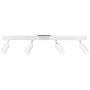 Globe Electric 3-Light Integrated LED Track Lighting, Matte Black, Adjustable Heads, Dimmable, 59941(White  Bianca)