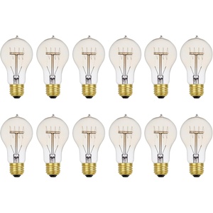 Globe Electric 40W Equivalent Soft White (2000K) Edison Candelabra Amber Glass Dimmable LED Light Bulb 31355, 1-Pack, B10 Vintage(A19)