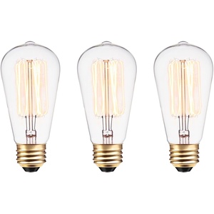 Globe Electric 40W Equivalent Soft White (2000K) Edison Candelabra Amber Glass Dimmable LED Light Bulb 31355, 1-Pack, B10 Vintage(Industrial)