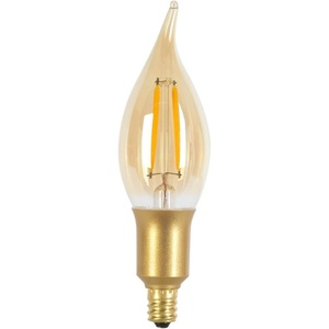 Globe Electric 40W Equivalent Soft White (2200K) Vintage Edison Candelabra Dimmable LED Light Bulb, E12 Base, 200 Lumens 73191, 1 Pack, Yellow
