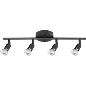 Globe Electric 58932 Payton Collection 4 Bar Track Light, Matte Silver, Bulb Not Included(Matte Black)
