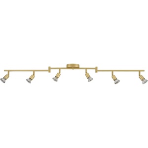 Globe Electric 58932 Payton Collection 4 Bar Track Light, Matte Silver, Bulb Not Included(Painted Brass)