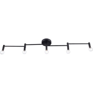 Globe Electric 59969 Tempo 5-Light Foldable Track Lighting, Matte Black(Black  Tempo 5-Light)