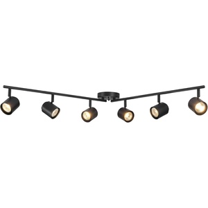 Globe Electric 59969 Tempo 5-Light Foldable Track Lighting, Matte Black(Black  Walton 6-Light)
