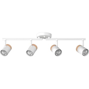 Globe Electric 59969 Tempo 5-Light Foldable Track Lighting, Matte Black(White  Hudson 4-Light)