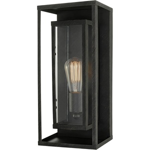 Globe Electric 60000131 2-Light Outdoor Wall Sconce, Dark Bronze, Matte Brass Accents, Weatherproof Glass Door Closure(Bronze  Montague)