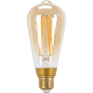 Globe Electric 60W Equivalent Soft White (2000K) Vintage Edison Dimmable LED Light Bulb, E26 Base, 650 Lumens, Amber Glass,73193
