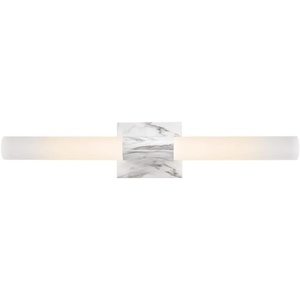 Globe Electric 91000616 Edinburgh 2 Light 24″ Wide LED Bath Bar – Matte Marble