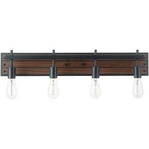 Globe Electric 91000912 Mackay 4 Light 30″ Wide Vanity Light – Matte Black