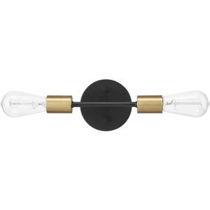 Globe Electric 91001419 Alexandria 2 Light 10″ Wide Vanity Light – Matte Black