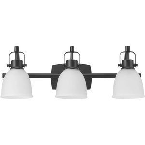 Globe Electric 91001507 Gilroy 3 Light 22″ Wide LED Vanity Light – Matte Black
